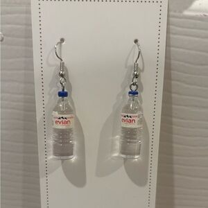 Evian Water Bottle Earrings